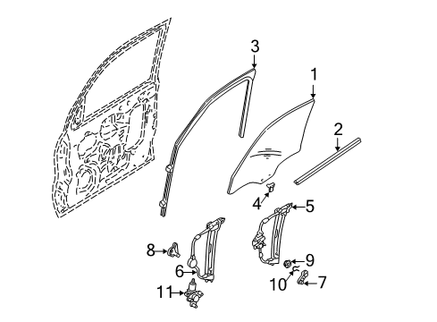 2004 Ford Escape Front Door Diagram 1 - Thumbnail