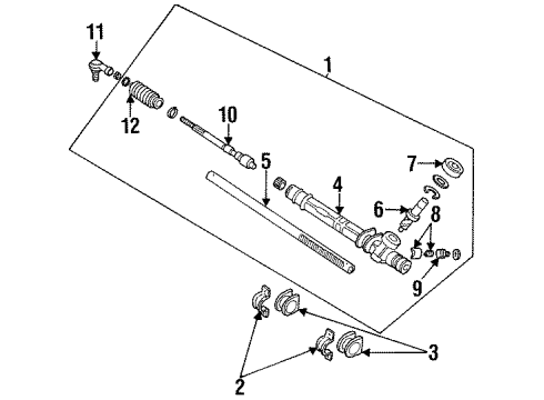 1994 Ford Aspire Insulator Rubber Diagram for F4BZ3C716A