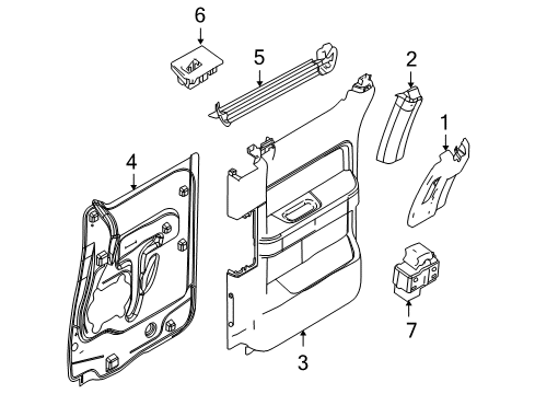 2012 Ford F-150 Rear Door Diagram 7 - Thumbnail