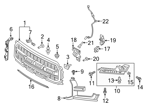 2020 Ford F-150 Camera Assembly Diagram for JL3Z-19G490-E