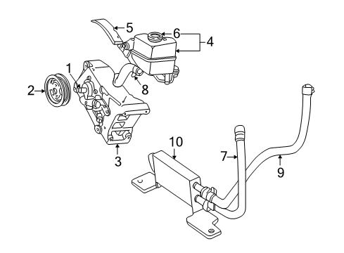 2002 Ford Explorer Sport Tube Assembly Diagram for 2L2Z-3A713-AA