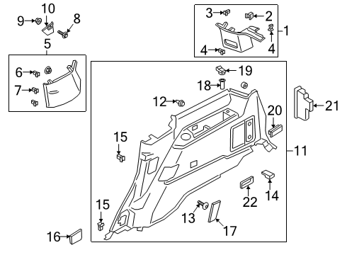 2019 Lincoln Navigator BEZEL - SEAT BELT GUIDE BRACKE Diagram for KL1Z-7860220-BB