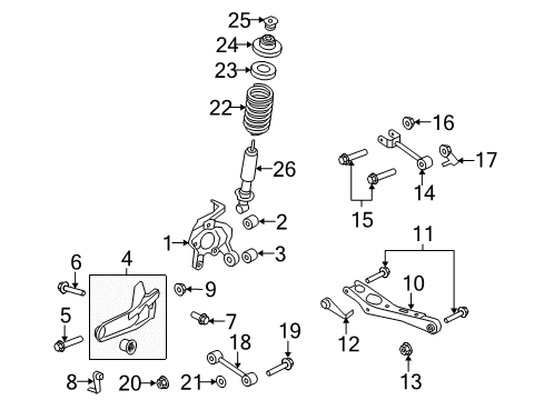 2006 Mercury Mountaineer Insulator - Shock Absorber Diagram for 6L2Z-18198-A