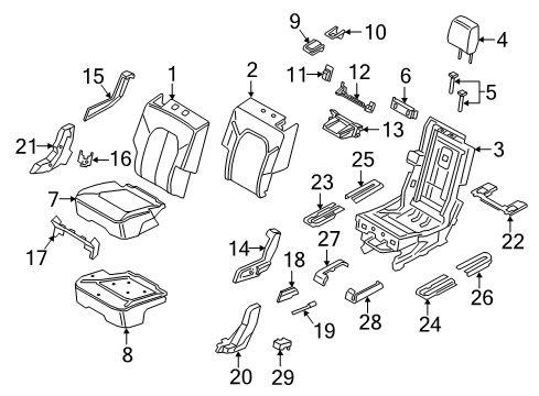 2024 Lincoln Navigator Second Row Seats Diagram 1 - Thumbnail