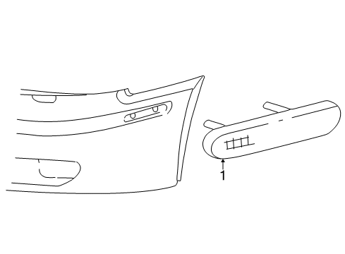 2003 Mercury Sable Reflector Assembly Diagram for YF4Z-15A449-AA