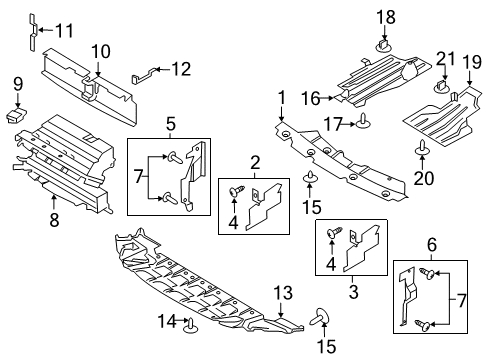 2014 Ford Escape Splash Shields Diagram 2 - Thumbnail