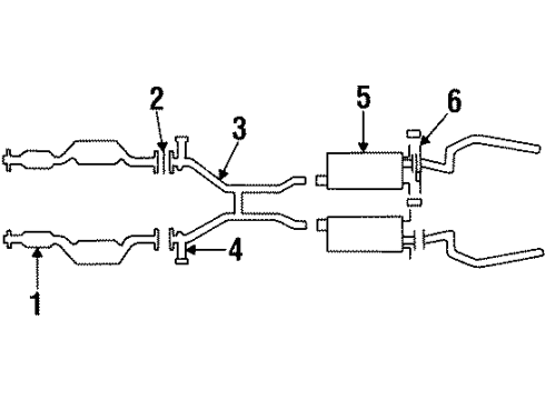 1994 Ford Crown Victoria Catalytic Converter Assembly Diagram for F4AZ-5E212-C