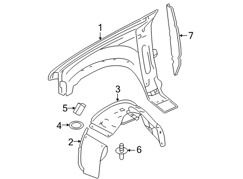 2002 Ford Explorer Fender & Components Diagram