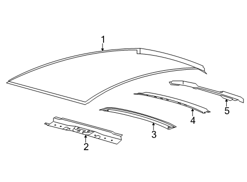 2016 Ford C-Max Panel Assembly - Roof Diagram for DM5Z-5850202-A