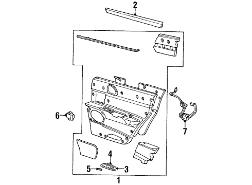 1999 Lincoln Continental Front Door Diagram 4 - Thumbnail