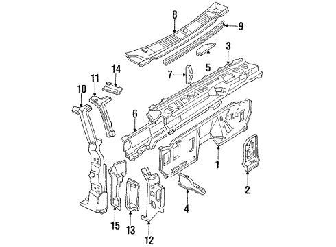 1993 Ford F-250 Panel Assembly Dash Diagram for F4TZ1501610A