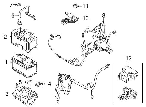 2021 Ford Ranger CABLE ASY - BATTERY TO BATTERY Diagram for KB3Z-14300-B