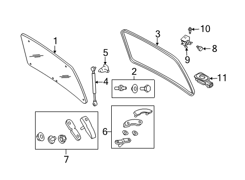 2008 Mercury Mariner Lift Gate Diagram 1 - Thumbnail