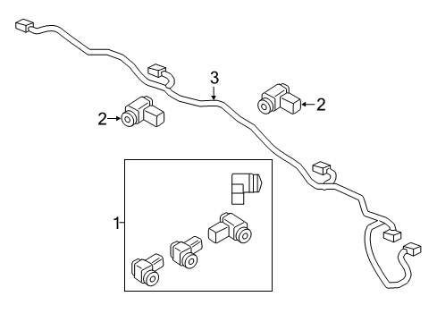 2018 Lincoln Continental Electrical Components - Rear Bumper Diagram