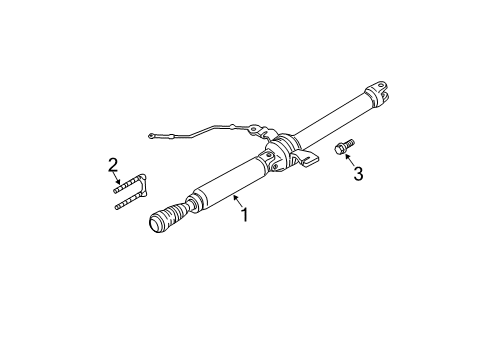 2009 Ford Escape Drive Shaft - Rear Diagram