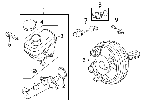 2011 Ford Escape Hydraulic System, Brakes Diagram 2 - Thumbnail