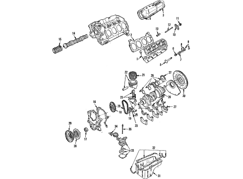 1987 Mercury Colony Park Seal Assembly - Oil Diagram for E2DZ-7052-A