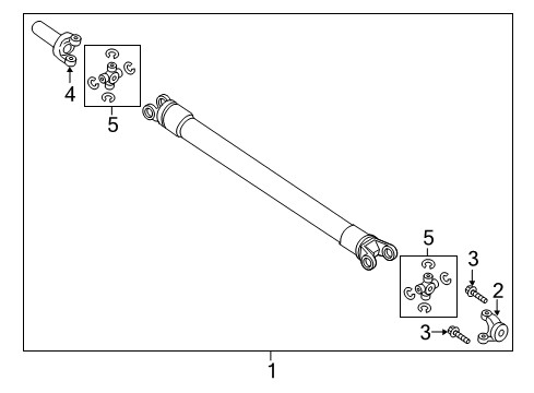 2008 Lincoln Navigator Drive Shaft - Rear Diagram