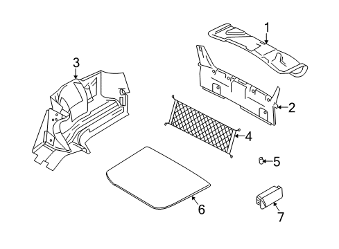 2007 Ford Five Hundred Interior Trim - Trunk Lid Diagram