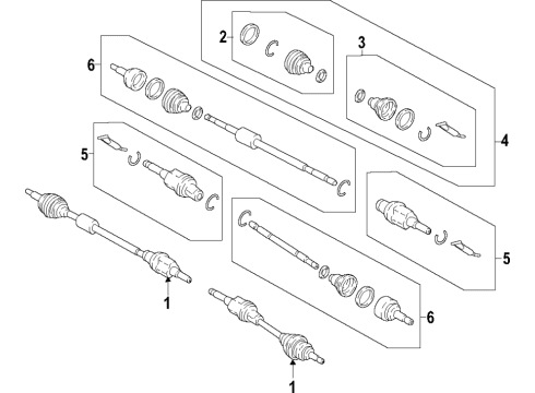 2019 Ford EcoSport Front Axle Shafts & Joints, Drive Axles Diagram