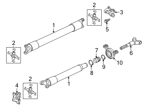 2020 Ford Expedition Drive Shaft - Rear Diagram 2 - Thumbnail