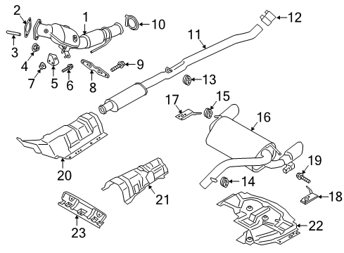 2017 Ford Focus Exhaust Components Diagram 5 - Thumbnail