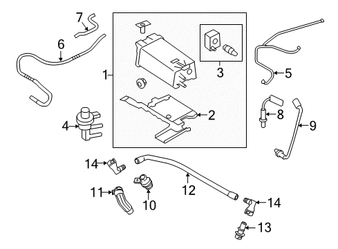 2009 Lincoln MKS Hose - Connecting Diagram for 8G1Z-9C015-A