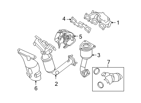 2007 Mercury Milan Converter Assembly Diagram for 6E5Z-5G232-A