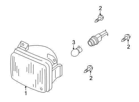 2007 Mercury Mariner Front Lamps - Fog Lamps Diagram 2 - Thumbnail