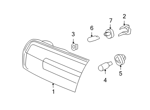 2007 Lincoln MKZ Bulbs Diagram 5 - Thumbnail