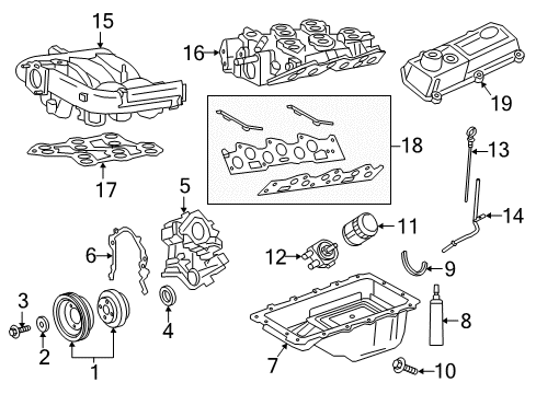 1998 Ford E-250 Econoline Engine Parts & Mounts, Timing, Lubrication System Diagram 3 - Thumbnail