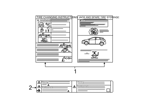 2013 Ford Focus Information Labels Diagram 1 - Thumbnail