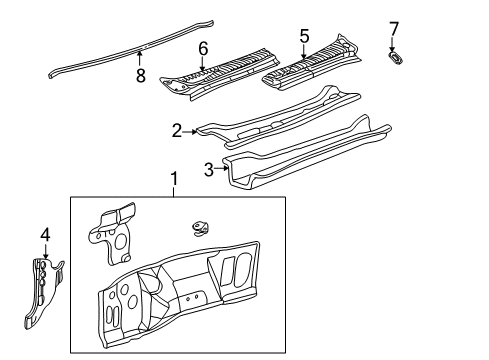 2002 Ford Excursion Cowl Diagram