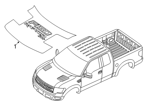 2011 Ford F-150 Decals Diagram