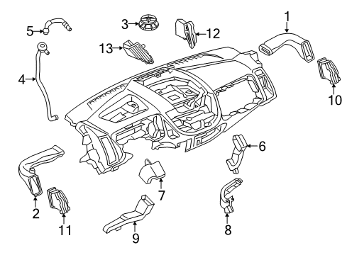 2015 Ford Transit-350 Ducts & Louver Diagram 7 - Thumbnail