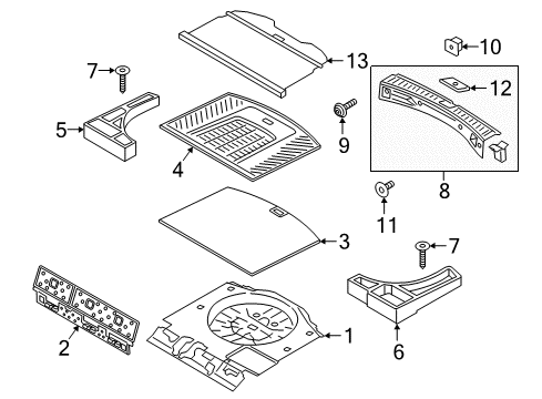 2016 Ford Escape Interior Trim - Rear Body Diagram