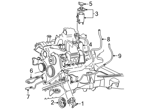 1998 Ford Expedition Reservoir Assembly Diagram for 3L3Z-3A697-AA