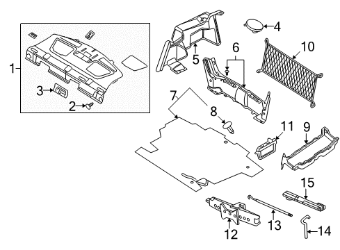 2010 Lincoln MKZ Interior Trim - Rear Body Diagram