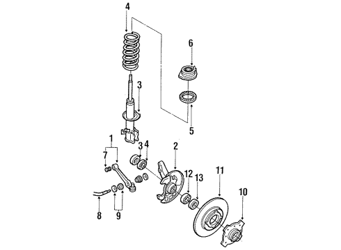 1988 Ford Festiva Rotor Assembly Diagram for YS6Z-1V125-AA