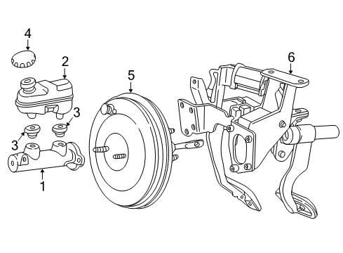 2006 Lincoln Town Car Pedal Assembly - Brake Diagram for 6W1Z-2455-E