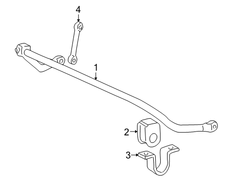 2004 Ford Excursion Stabilizer Bar & Components - Front Diagram 1 - Thumbnail