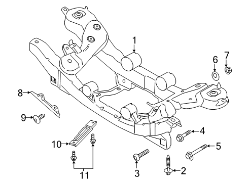 2018 Ford Escape Suspension Mounting - Rear Diagram 1 - Thumbnail