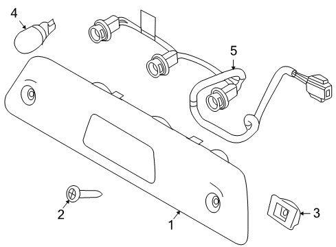 2012 Ford F-150 High Mount Lamps Diagram