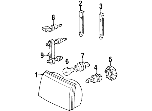 2001 Mercury Grand Marquis Headlamps, Electrical Diagram