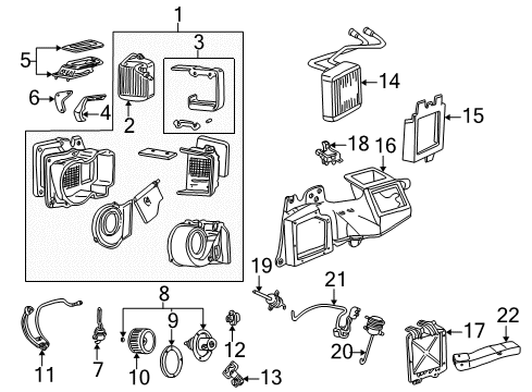 2004 Ford Excursion Chamber Assembly - Air Plenum Diagram for 2C3Z-18471-LA