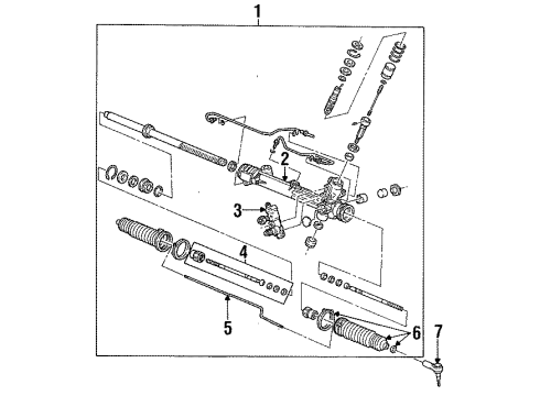 1996 Lincoln Continental Steering Column & Wheel, Steering Gear & Linkage Diagram 1 - Thumbnail