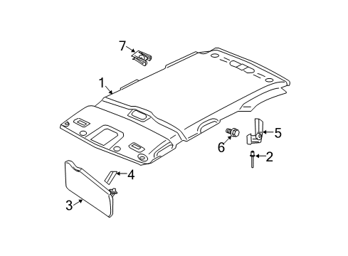 2010 Mercury Mariner Interior Trim - Roof Diagram 2 - Thumbnail