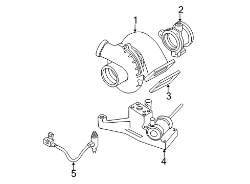 2003 Ford E-350 Super Duty Turbocharger, Engine Diagram