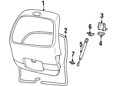 2003 Ford Windstar Gate & Hardware Diagram