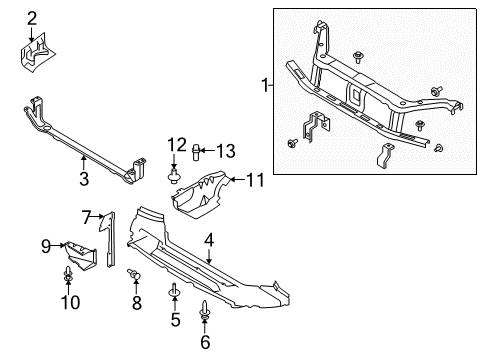 2011 Ford Focus Radiator Support Diagram